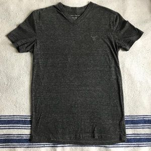 American Eagle | Gray Athletic Fit V-Neck Tee